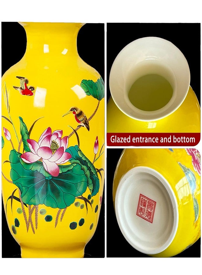 MTME Porcelain Figurines, Jingdezhen Colorful Decorative Flower vase, Home Decor, Wedding Gifts, Aesthetic Sculpture Home décor (Lotus Y) - Image 5